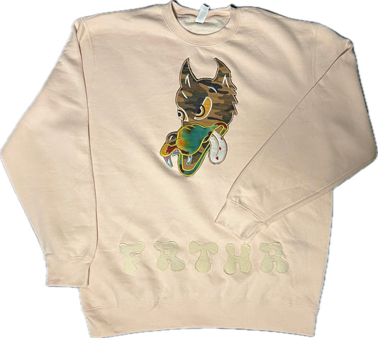 a1 Light pink FRTHR wolf hoodie size XL