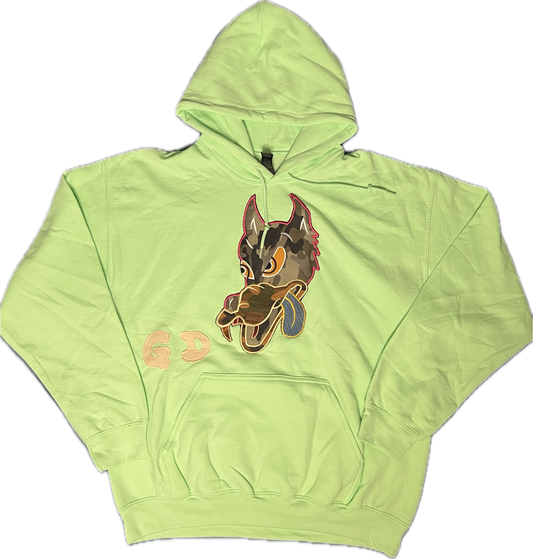 Mint Green Wolf hoodie