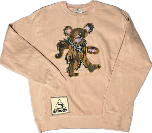 Camo bear crewneck size XL